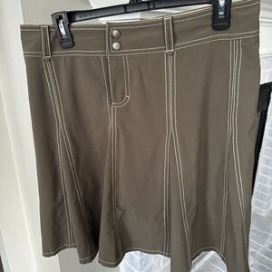 Athleta Skirt Women's 10 A Line Whatever‎ Skort / Shorts Lining Brown Athletic